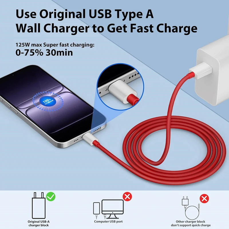 High-Speed 120W Type-C Quick Charging Cable - 1/2 Pack
