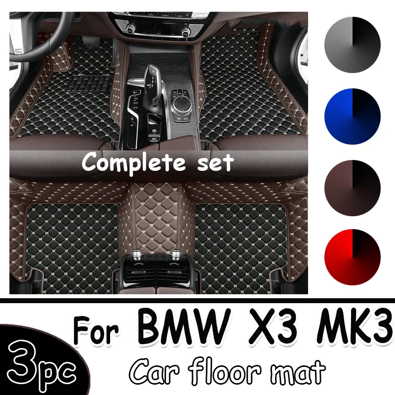 

Car Floor Mats For BMW X3 MK3 G01 2017 2018 2019 2020 2021 2022 Custom Foot Pads Automobile Carpet Cover Interior Accessories
