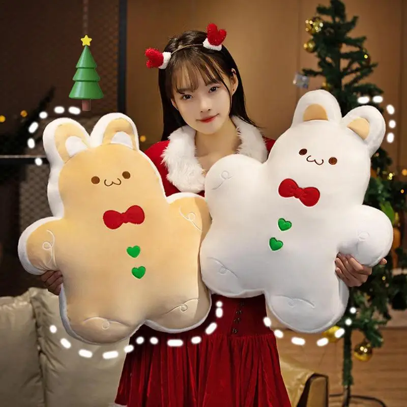 

Gingerbread Throw Pillows Rabbit Gingerbread Man Plush Toy 40cm/15.74inch Cute Rabbit Charming Gingerbread Man Design Decoration
