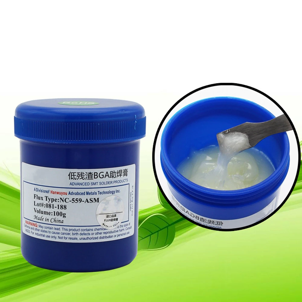 NC559ASM100gTinSolderPasteLowResidueLessSmokeStrongFluidity