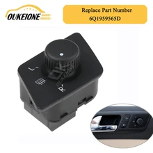 전기 사이드 윙 미러 스위치 제어 노브 버튼, 폭스바겐 VW 폴로 9N 2005 2006 2007 2008 2009 2010 6Q1959565D