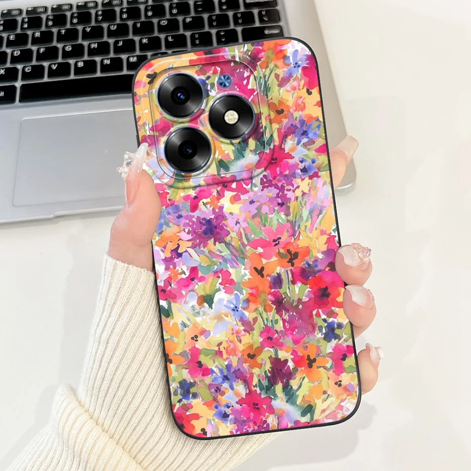 Cute Panda Cartoon Cover - Soft Silicone Case for Tecno Spark 20 Series