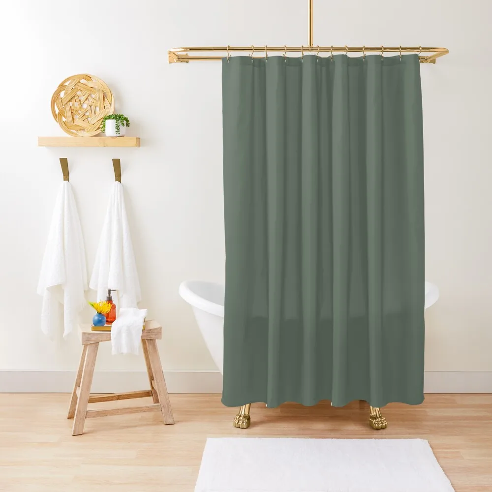 

Autumn Solid Color Middle Olive Green Shower Curtain Toilet Accessories Bathroom Curtain
