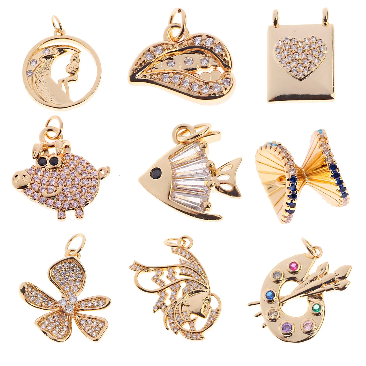 Латунные инкрустированные цирконием