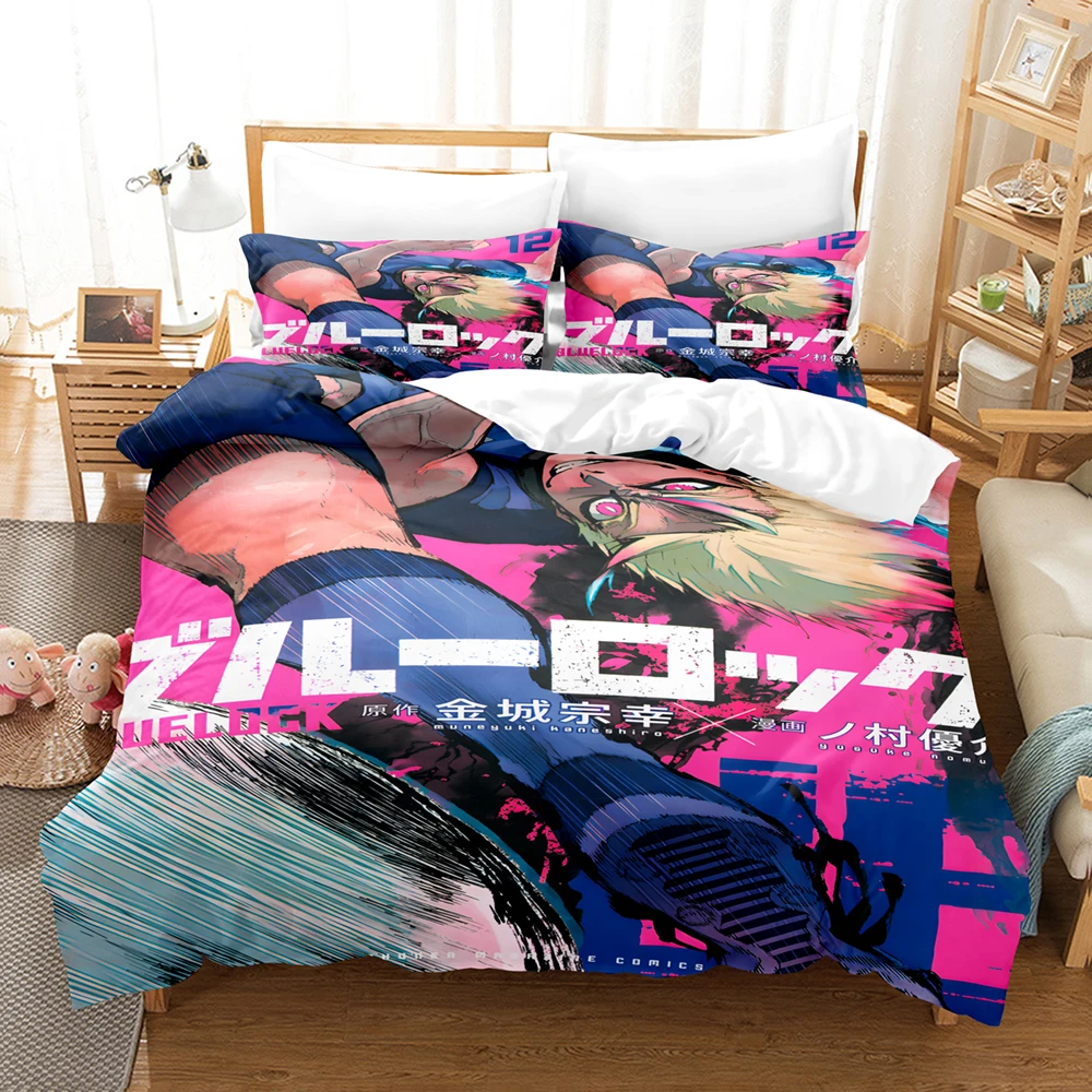 Blue Lock Bedding Set Hot Anime Duvet Cover Set King Queen Twin Double Size Comforter Cover Set For Teens and Boys Anime Lover S2c0f048dfe484429a019619f0515ad8bN