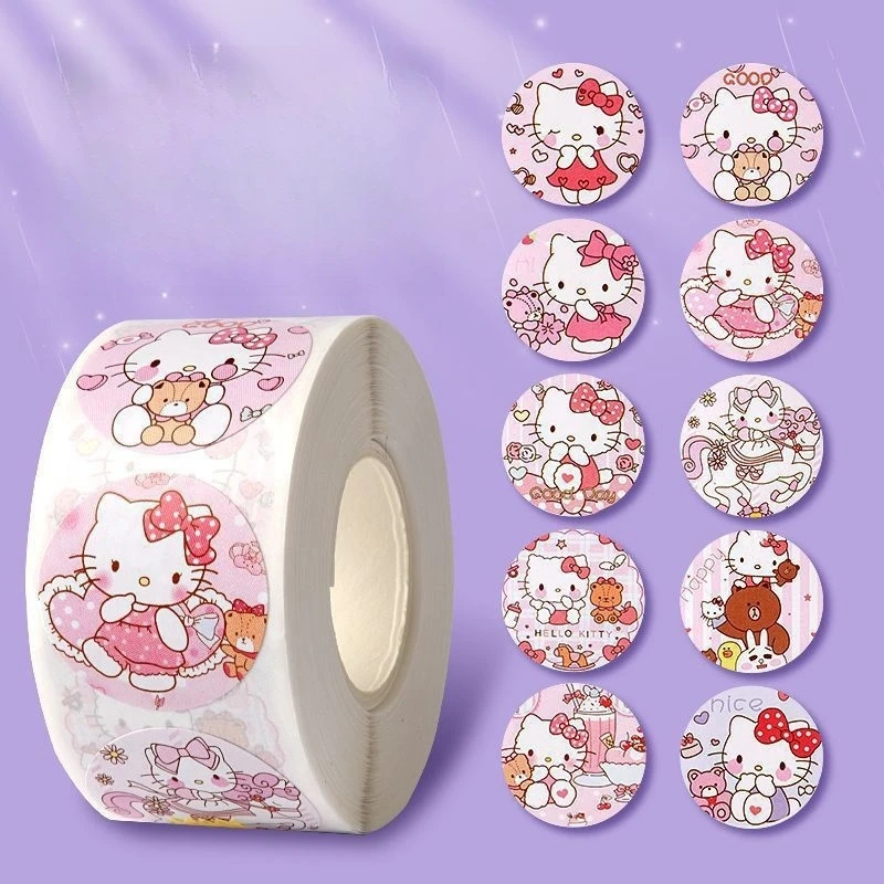 Stickers Decoration 500pcs/Roll Cute Cartoon Stickers Waterproof Stickers For DIY Scrapbooking, Envelope Sealing, - 2
