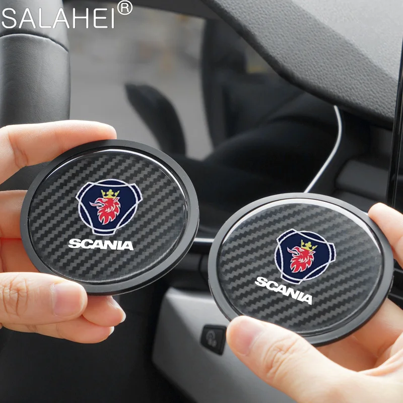 Cup holder coasters, car coaster pads, 2pcs car water coaster cup pads, non-slip mats, for Scania K250 K280 K310 K320 K490, SERIE G P S, SerieX 93 9-3 900 9000, accessories