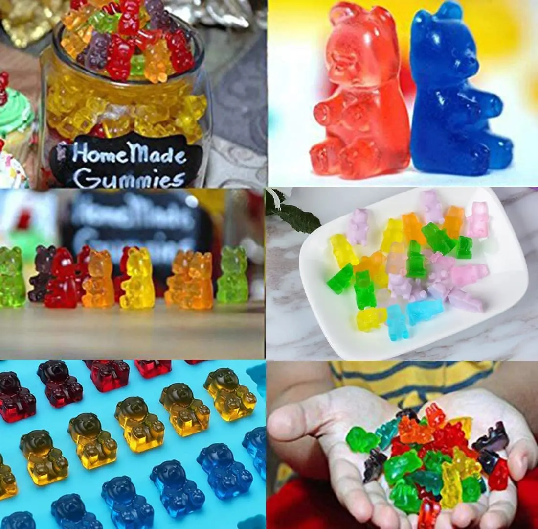 50er-Gitter-Gummibärchen-Form aus Silikon, niedliche Bären-Geleeform mit Pipette, Süßigkeiten-Schokoladen-Fondant-Formen, DIY-Backdekorationswerkzeuge – Detail 11