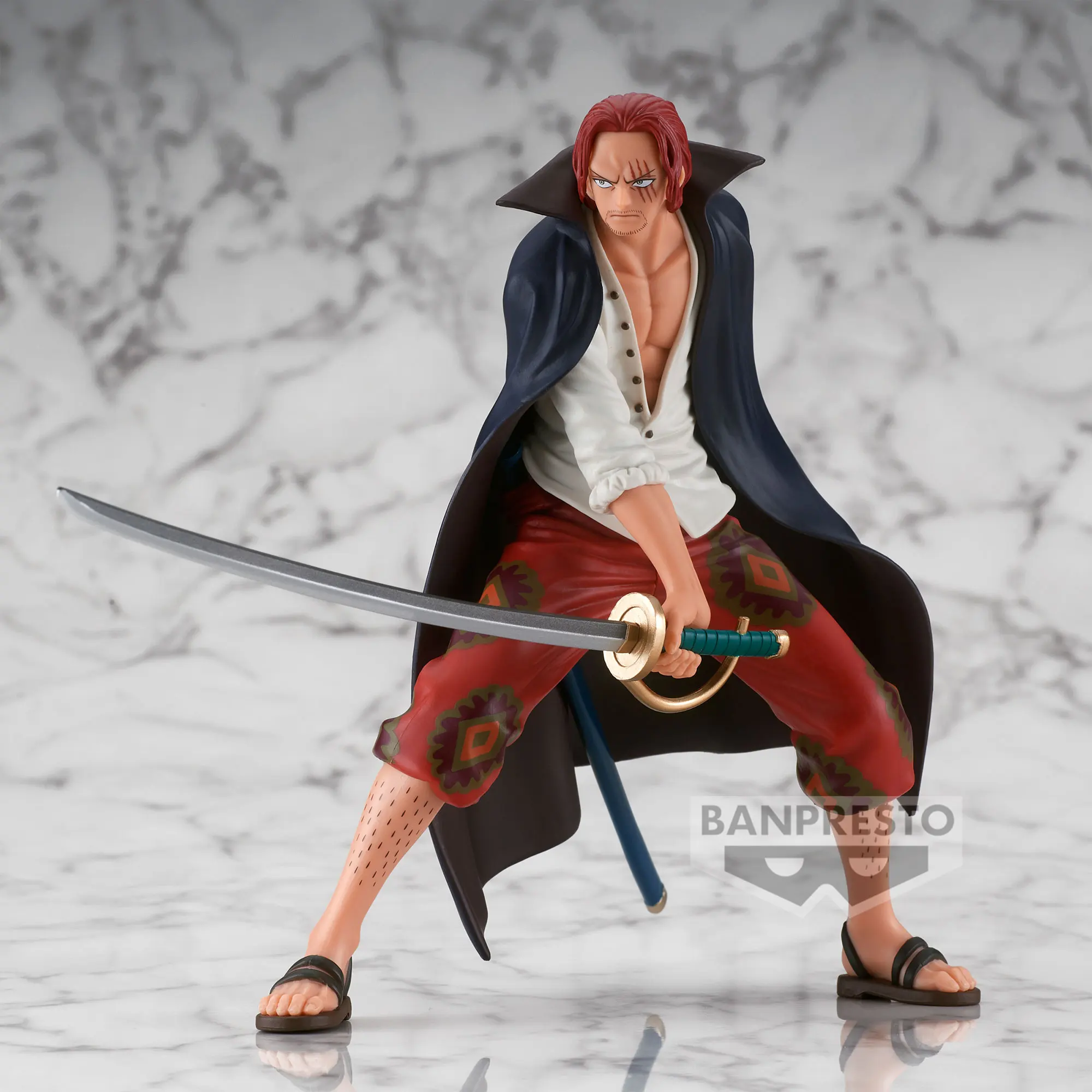 In stock Bandai Original Banpresto One Piece Shanks Anime Figure DXF Theatrical Edition Red PVC Model Collectible Gift