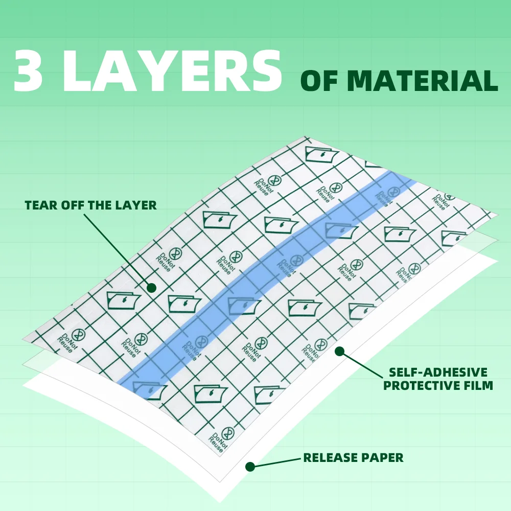 Medical Tattoo Aftercare Waterproof PU Film for Protective Skin Healing Bandages PU Tape Medicinal Wound Dressing Adhesive 2