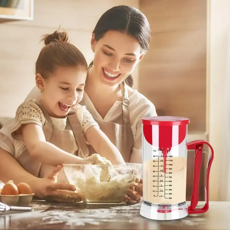 Batter Dispenser Cupcake Pancake Batter Dispenser Mixer and Separator Bottle Crepe Container Baking Accessories