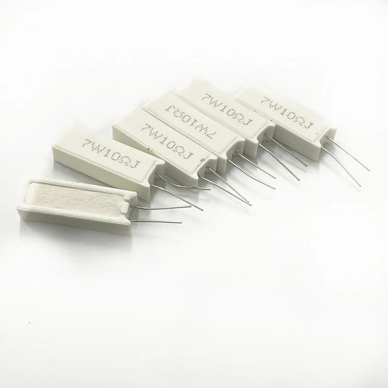 2pcs 7W RX27-5 5% Vertical cement resistor 0.1 ~ 100K 0.1R 0.5R 1R 10R 100R 0.22 0.33 0.5 1 4.7 10 15 20 50 30 100 1K 10K ohm