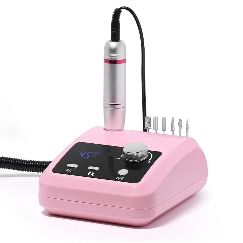 하이 퀄리티 전기 네일 드릴 기계, 45000 RPM 전기 파일, HD 디스플레이, 금속 매니큐어 펜, 전문 네일 선반 샌딩기