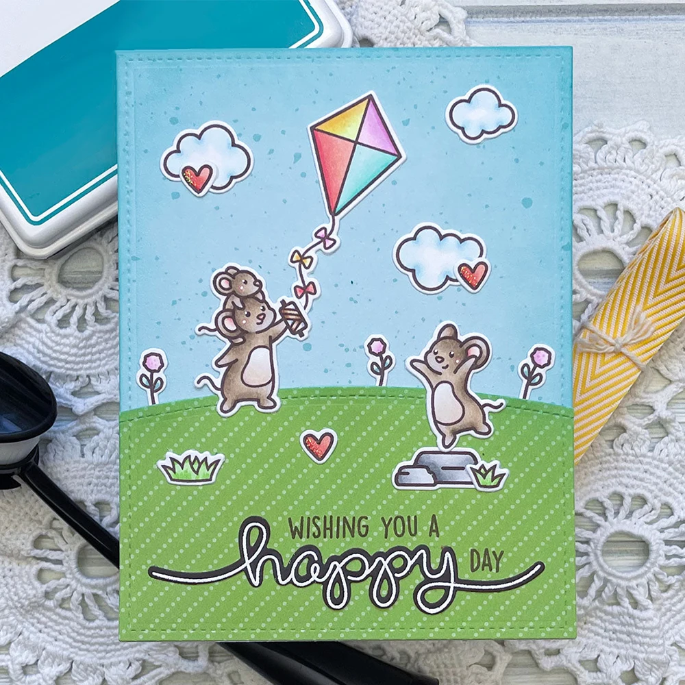 All The Speech Bubbles Clear Stamps and Cutting Dies Cute Animals Kangaroo Silicone Stamp For DIY Scrapbooking Decoration Paper