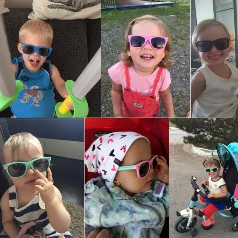 Kids Sunglasses AC Lens Safety with Glasses Box Cases for Kids