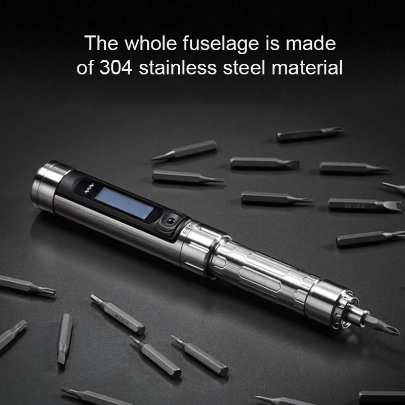 MINIWARE ES15S intelligent Motion Control Electric Screwdriver USB Chargeable Cordless Screwdriver 24pcs 4mm Bit Set LED lights 6