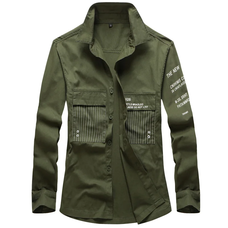 

Men's Shirts Safari Cotton Fashion Casual Retro Outdoor 6XL Slim Fit with Pocket Long Sleeve Vintage Streetwear Drop Shipping