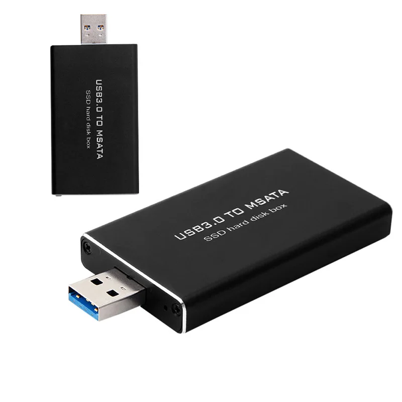 USB mSATA SSD 하드 디스크 박스 변환기 어댑터 케이스용 외부 인클로저