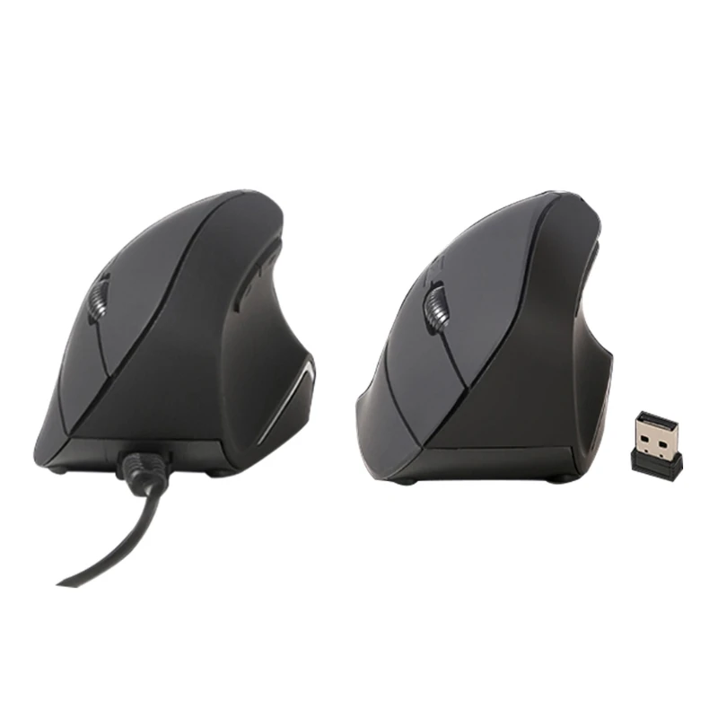 

CPDD Ergonomic Vertical Wired Optical Wrist Healing USB Mouse 800 1200 1600 DPI Buttons Mouse For Laptop PC