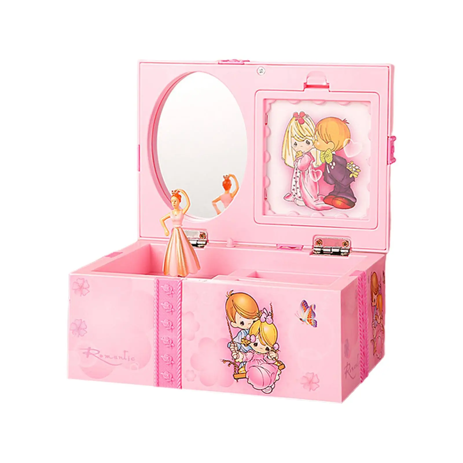 Musical Boxes Children Jewelry Box Jewellery Trinket Storage Box Keepsake with Lid Dresser for Children Birthdays Decor