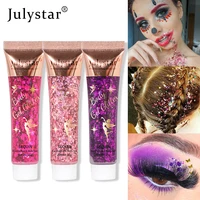 Julystar Mermaid Scale Gel Sequins eye shadow Liquid Face Lip Colorful Body Polarized Stage Sequins eye shadow 2