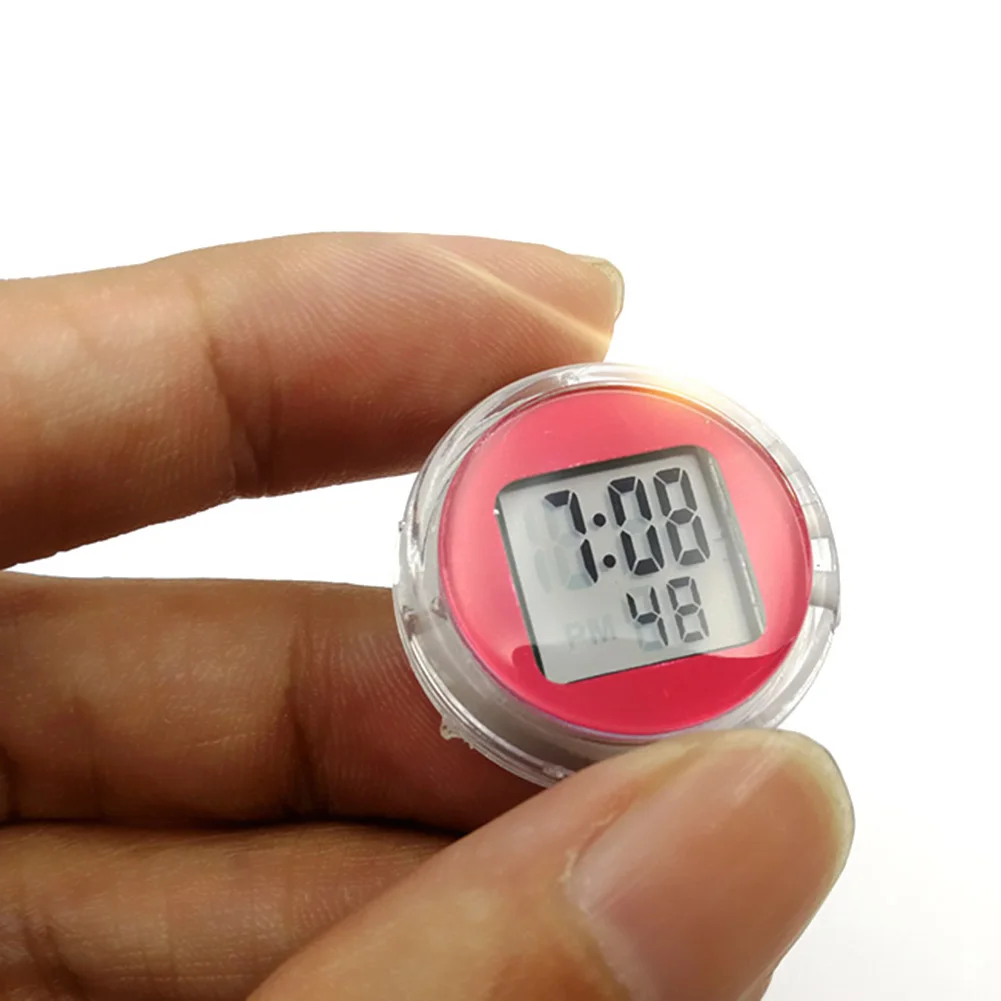 Motorcycle Bike Digital Display Clock Watch 1Pc Motorcycle Decoration Auto Car Interior Accessories