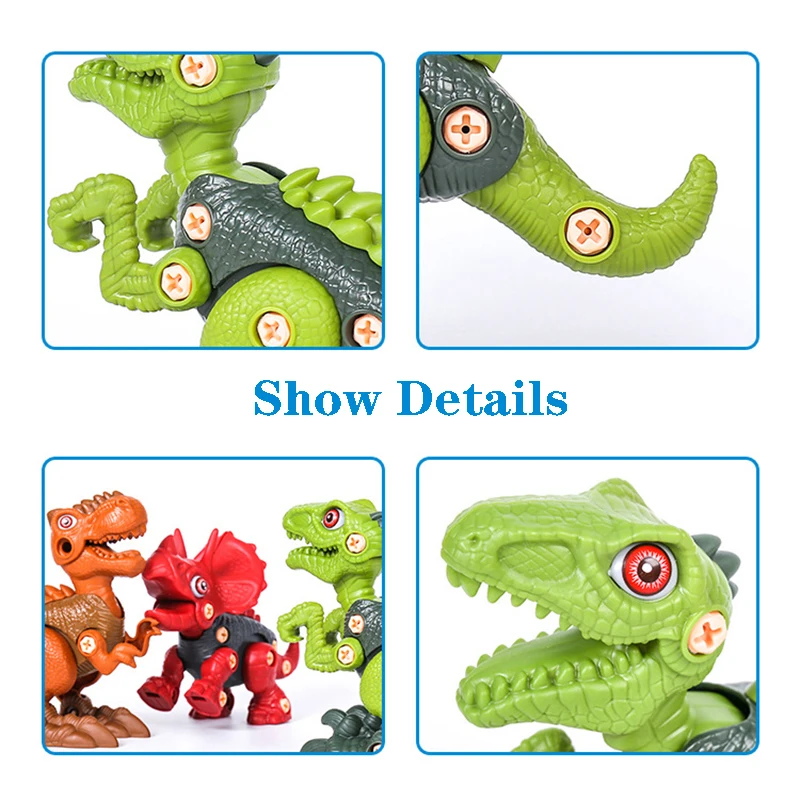 Children's Dinosaur Construction Boy Toy Set Educational Designer Model Screwdriver Disassembly Assembly Puzzle Toys for Kid 2 Children's Dinosaur Construction Boy Toy Set Educational Designer Model Screwdriver Disassembly Assembly Puzzle Toys for Kid 2