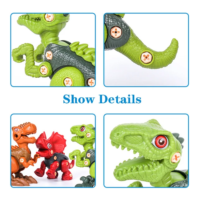 Children's Dinosaur Construction Boy Toy Set Educational Designer Model Screwdriver Disassembly Assembly Puzzle Toys for Kid 2