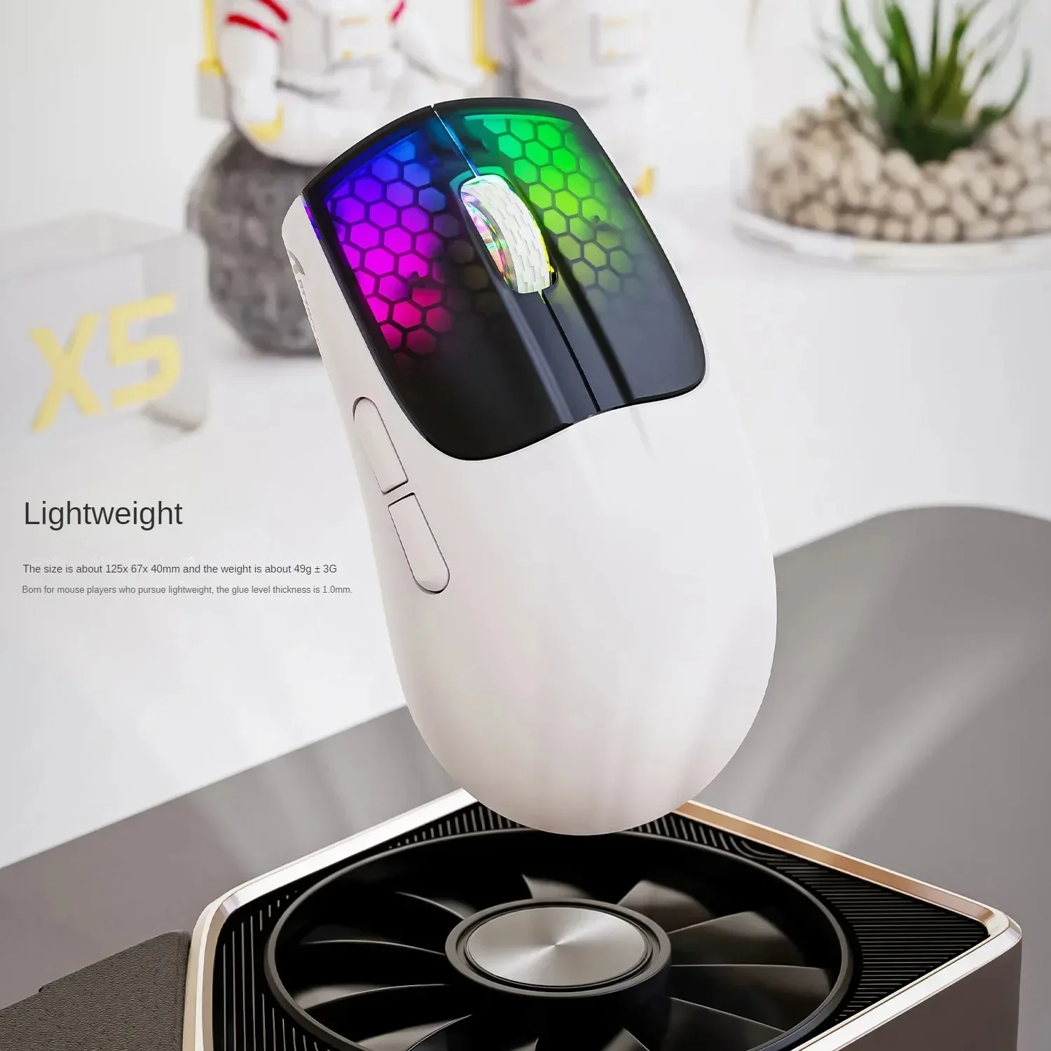 2.4G Wireless Bluetooth 3 Modes RGB PAW3212 Sensor 4000DPI Optical Mouse For PC Laptop Office Gaming Attack Shark X5