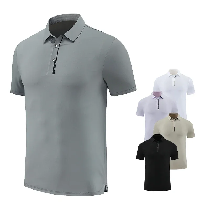 Higher Quality New Polo Shirts for Men Casual Solid Color Slim Fit Mens Polos Summer Lapel Male Tops Fashion Men Clothing