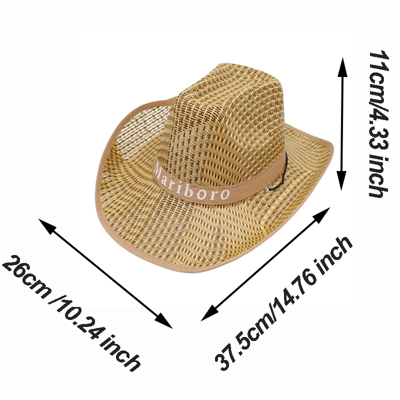 New Summer western cowboy hat visor caps for women decor LED cowboy cowgirl hat light up Summer beach night for men