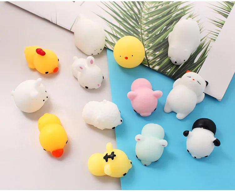 fidget toys kawaii squishies mochi animal cute mochi squeeze toys for kids antistress stress relief squeeze children gift Mochi Squishy Toys Squishies Fidget Toys Gifts for Party Favors for Kids, Mini Supper Cute Animals Stress Relief Toy