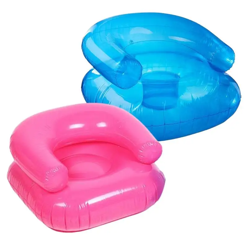 Pool Floats Inflatable Booster Seat for Kids 220lbs Capacity Portable Air Lounger Ergonomic Indoor Relaxation Inflatable Chair