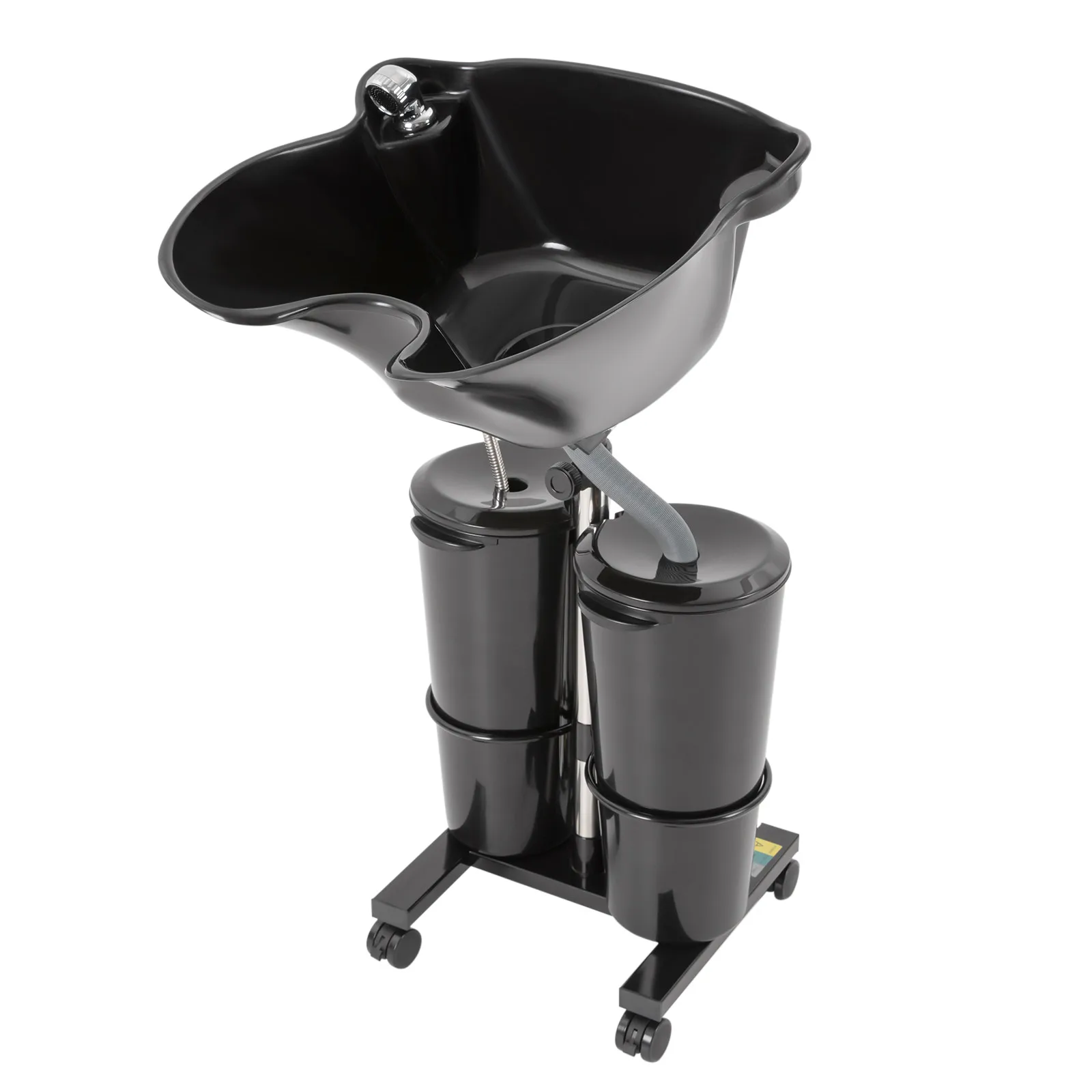 Backwash Shampoo Bowl Basin Portable Hairdress Spa Salon Hair Washing Sink Black ith 2 Water Buckets for Beauty Salons,Spas