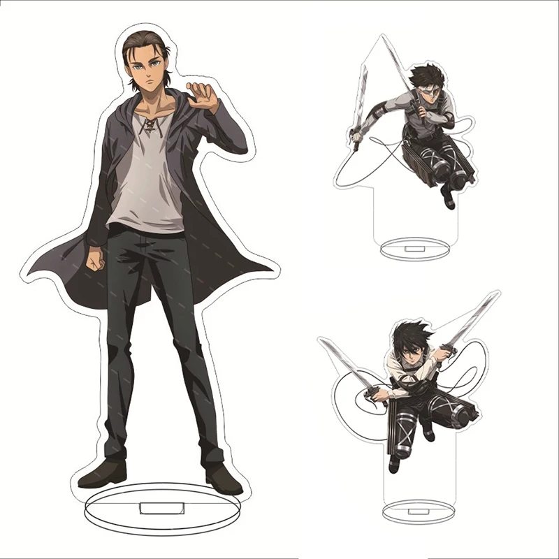 

Anime Japan Attack On Titan Figures Eren Jaeger Mikasa Ackerman Acrylic Stand Model Toys Desk Decor Room Decorations Collect