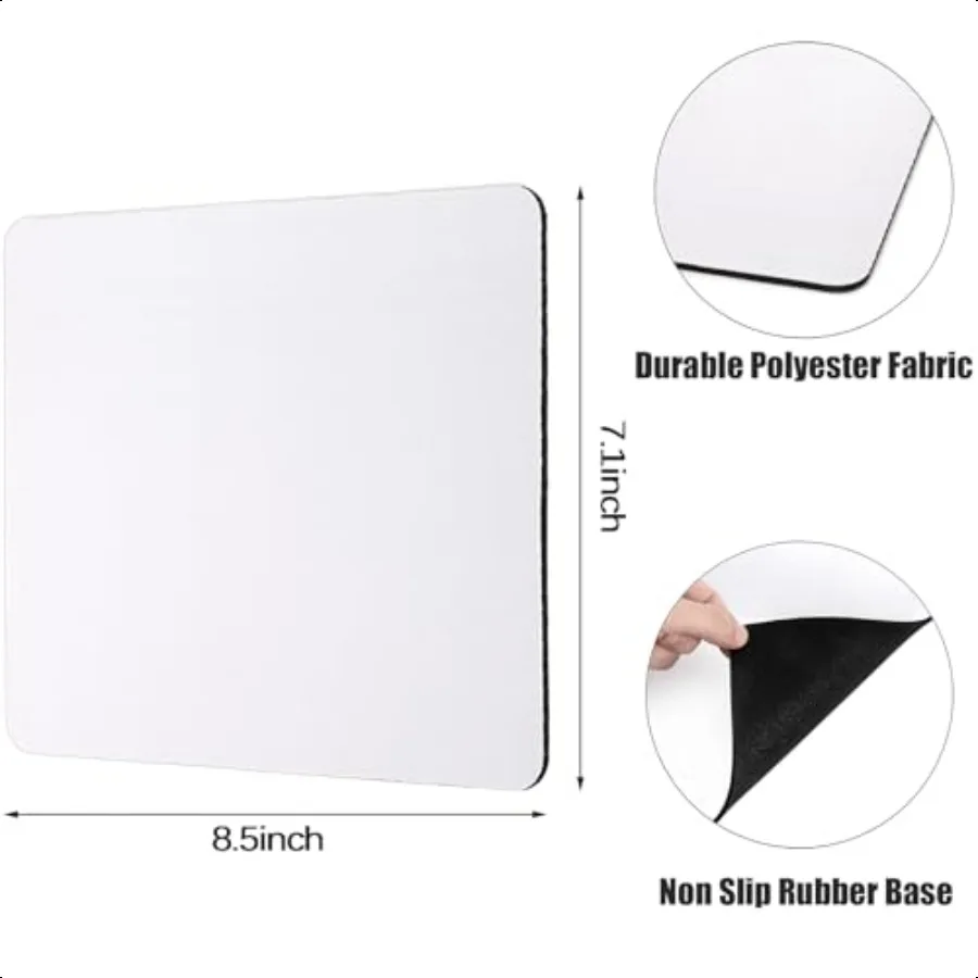 40 Pieces Custom Sublimation Mouse Pad Blanks