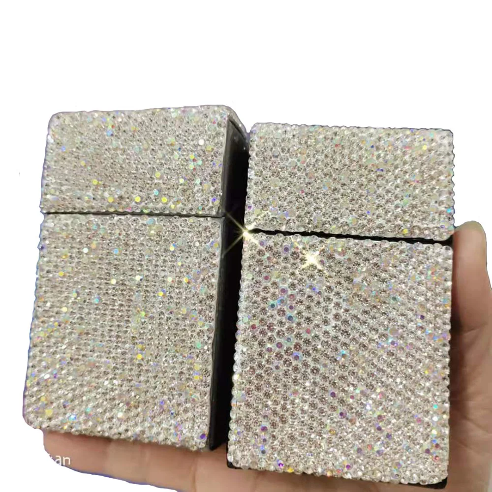 bling cigarette case Luxury Bling Rhinestones PU Cigar Cigarette Case Sparkling Diamond Tobacco Case Box Storage Container Cigarette Accessories bling cigarette case Luxury Bling Rhinestones PU Cigar Cigarette Case Sparkling Diamond Tobacco Case Box Storage Container Cigarette Accessories