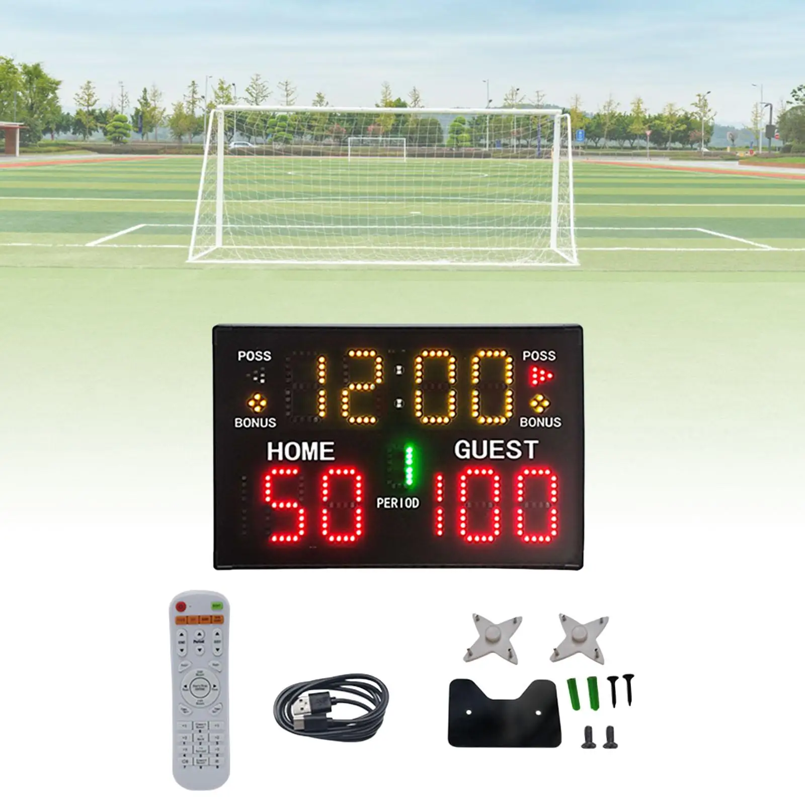Electronic Scoreboard Battery Operated Wall Mounted for Boxing Tennis Indoor
