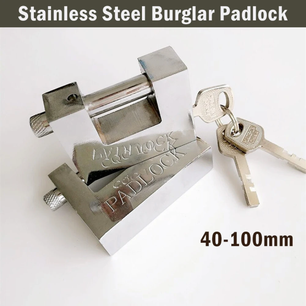 40/50/60/40/80/90/100Mm Lucchetto Antifurto + 3 Chiavi In Acciaio Contenitore Magazzino Garage Serratura Di Sicurezza Armadietto Orizzontale Antico