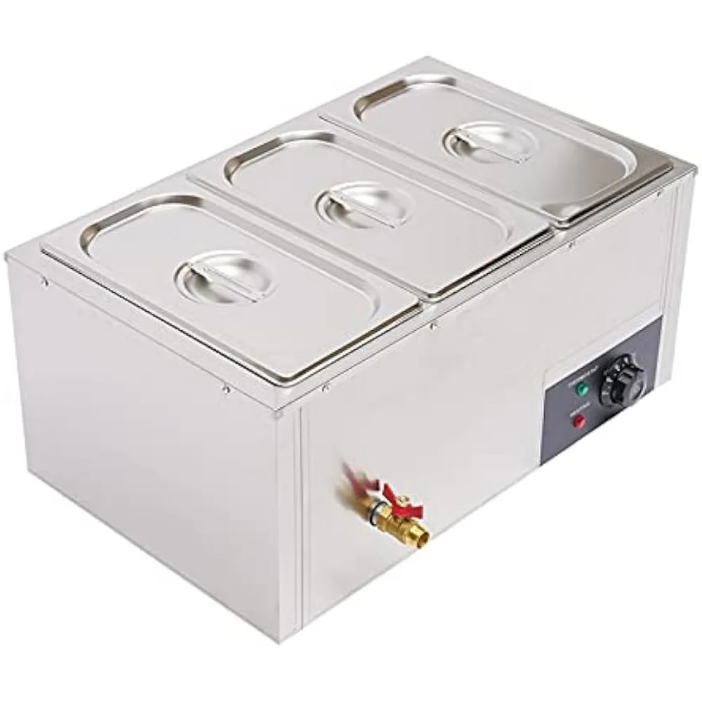 7L Commercial Electric Buffet Food Warmer Commercial Countertop Steamer Stainless Steel Bain Marie Buffet Equipment for