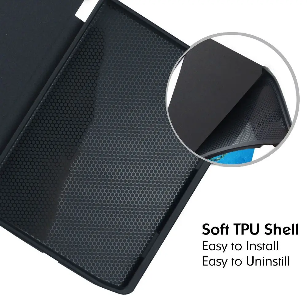 Premium PU Leather Multi-Fold E-Reader Case with Auto Wake/Sleep Feature