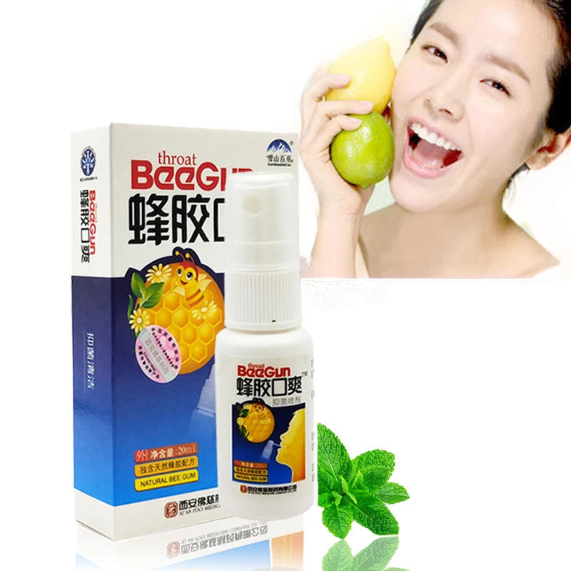 

20ml Natural Herbal Mouth Freshener Spray Bee Propolis Antibacterial Oral Spray Oral Ulcers Toothache Bad Breath Treatment