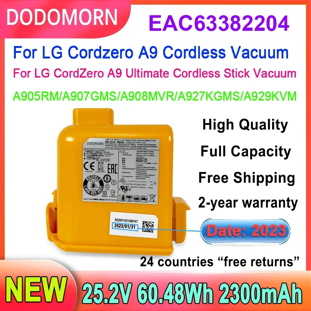 25-2V-EAC63382204-Lithium-Ion-Battery-For-LG-Cordzero-A9-Cordless ...