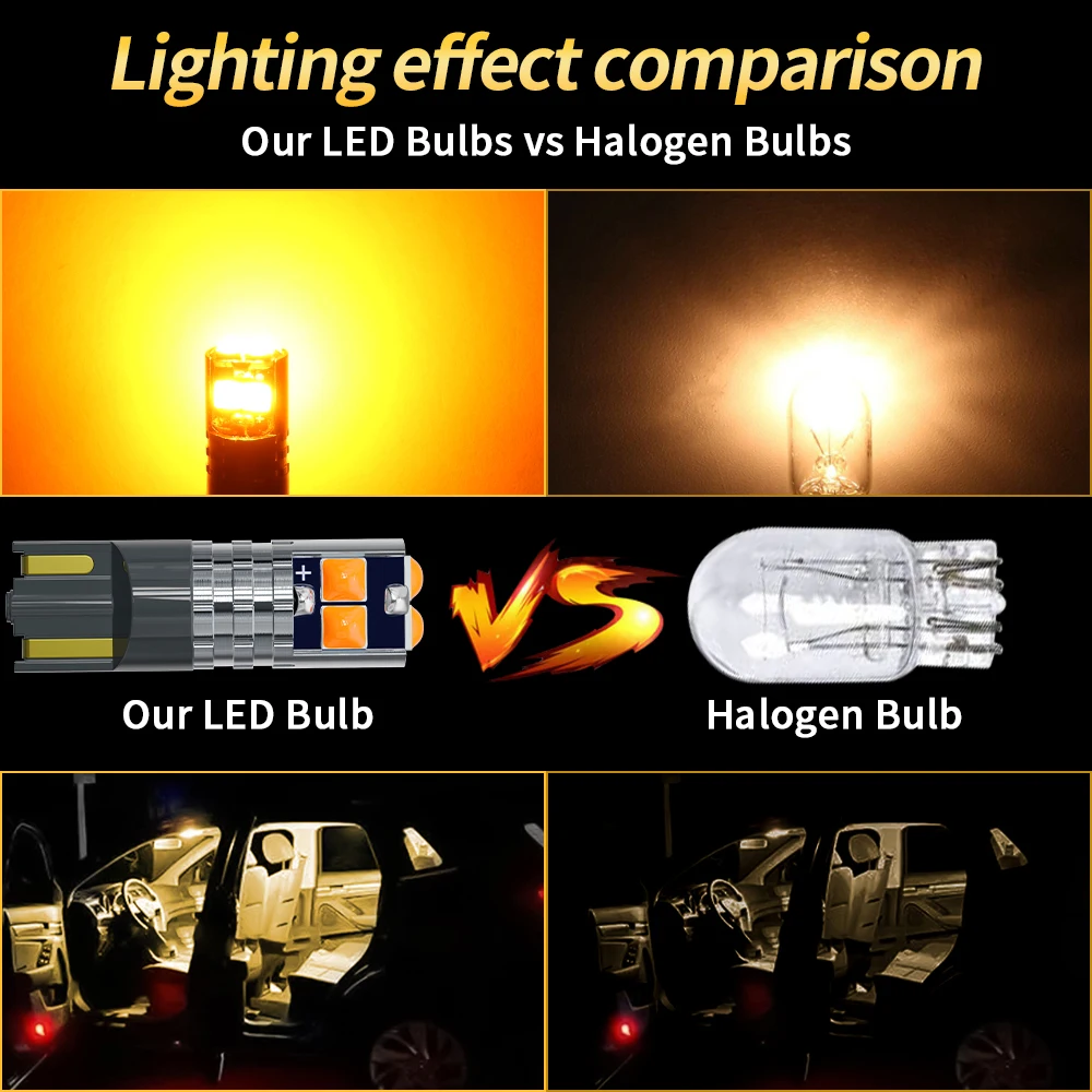 194 168 �˷�̴� 3030 6SMD ����, ���� ����, �ڵ��� ���׸��� Ŭ����� ��ȣ�� ����Ʈ �� ����, ȭ��Ʈ ����, T10 W5W Canbus, 12V, 2 ��