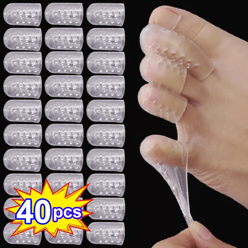 40pcs na 2ks pružnost silikon prst čepice ženy gel málo prst trubice ochránce anti-friction prodyšné noha péče toes kryty