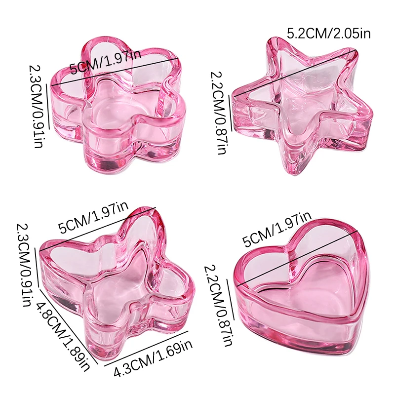 Manicure Tools 1pc Crystal Glass Acrylic Powder Liquid Nail Pen Washing Cup Nail Powder Holder Container