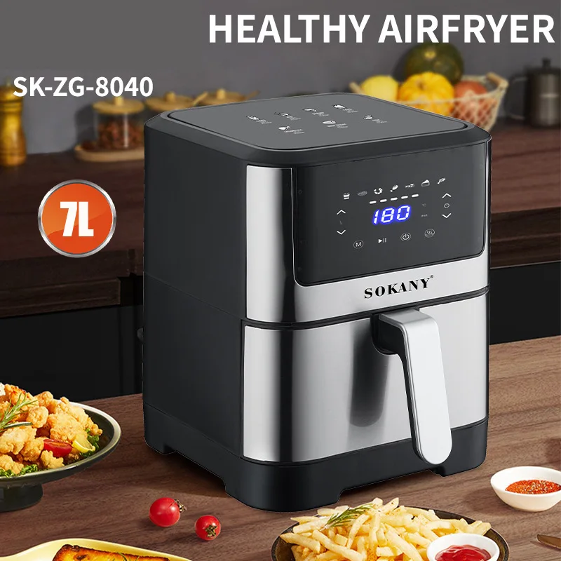 Sokany 5l Electric Air Fryer Removable Basket 360° Bake Without Oil 1500w  Multifunction Deep Fryer Oven White 3010 - Electric Deep Fryers - AliExpress