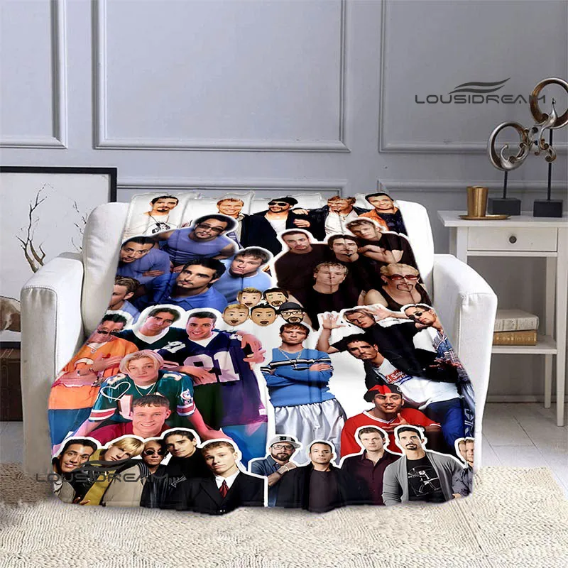 BSB band backstreet boys printed blankets Flannel Warm blanket Soft Cozy Blanket Travel Blankets bed linings Birthday Gift 2