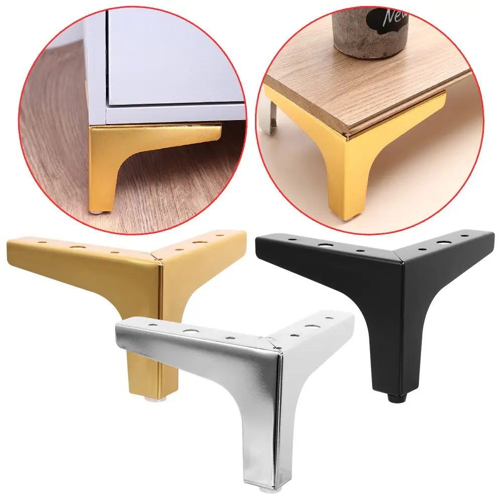 

4PCS/Sets Dresser Metal Bed Chair Furniture Supporting Legs Iron Sofa Feet Cabinet Cupboard Feet