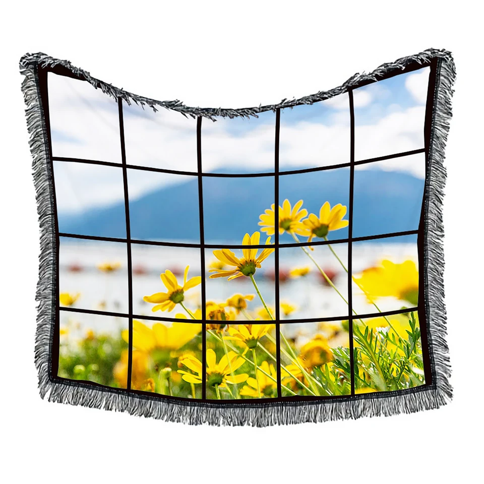Personalized Sublimation Flannel Tassel Blanket 2PCS